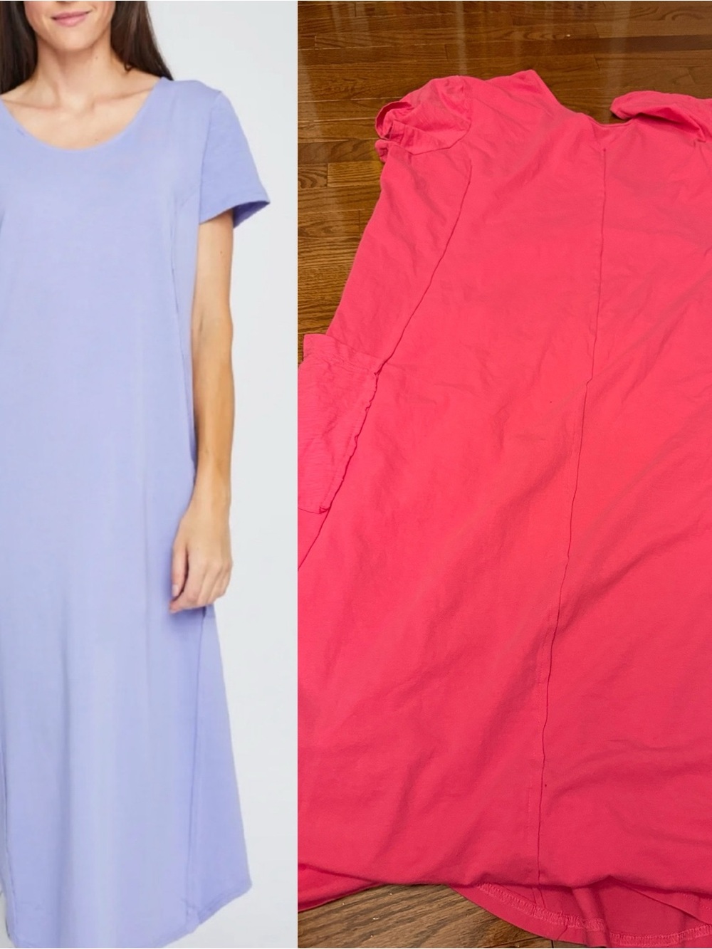 neon buddha 3X reversible tee pink dress Women’s Casual Pink Short-Sleeve Dress